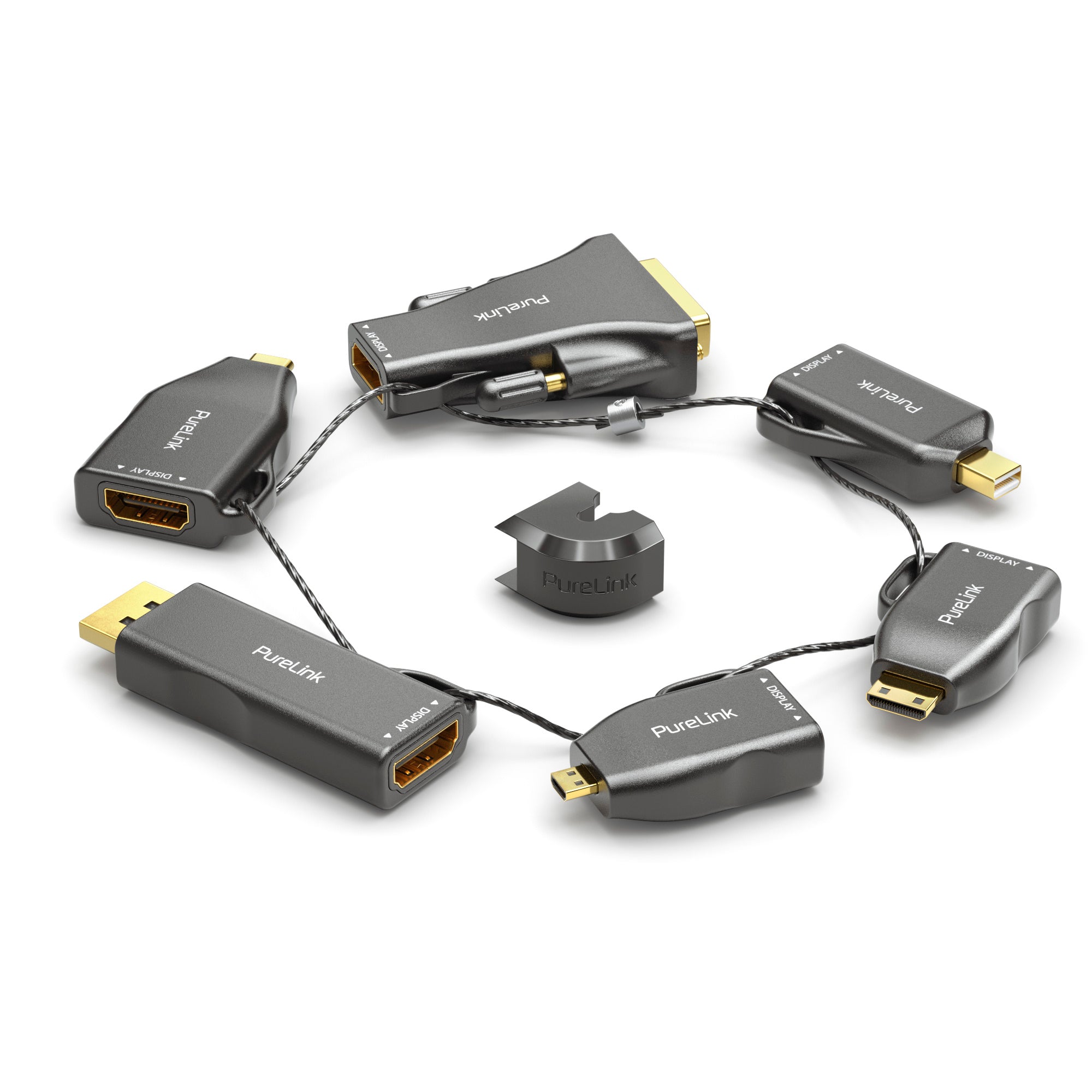 PureLink apter Ring Groß - 6x HDMI - miniDP/DP/USB-C/Mini HDMI/Micro HDMI/DVI PureLink apter Ring Groß - 6x HDMI - miniDP/DP/USB-C/Mini HDMI/Micro HDMI/DVI